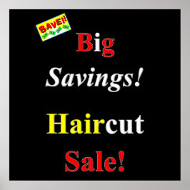 Póster Haircut Sale Poster Matte