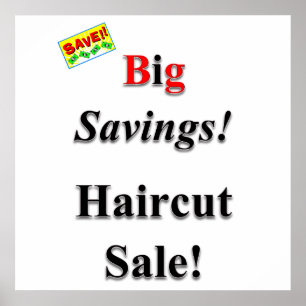 Póster Haircut Sale Poster Matte