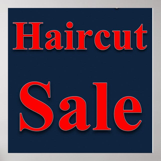 Póster Haircut Sale Poster Matte (Frente)
