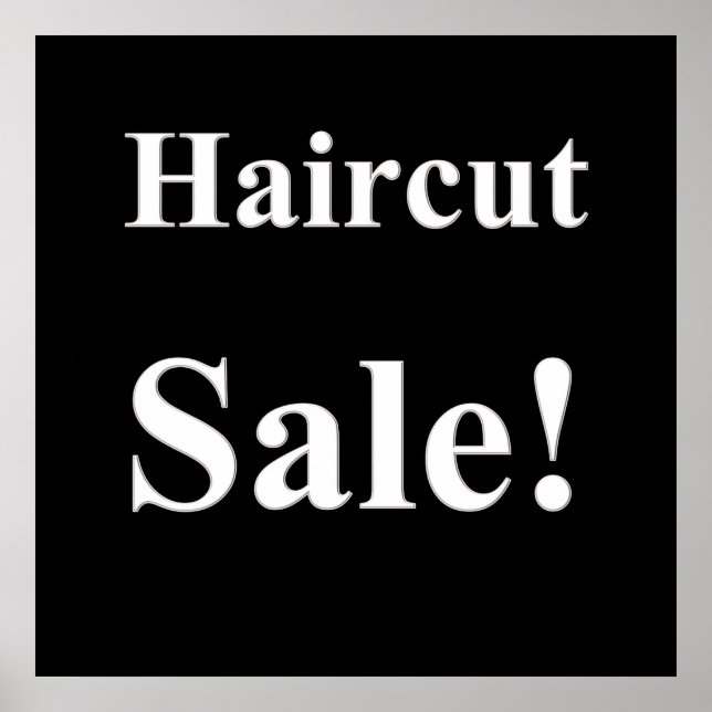 Póster Haircut Sale Poster Matte (Frente)