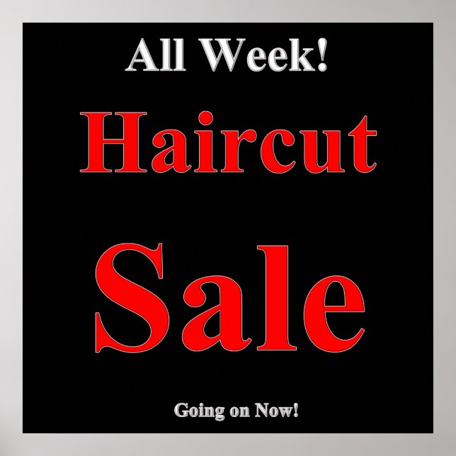 Póster Haircut Sale Poster Matte (Frente)