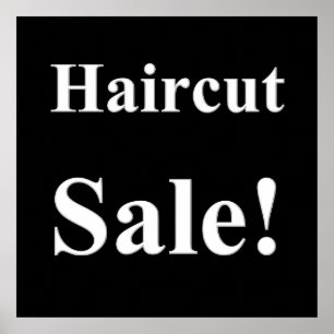 Póster Haircut Sale Poster Matte