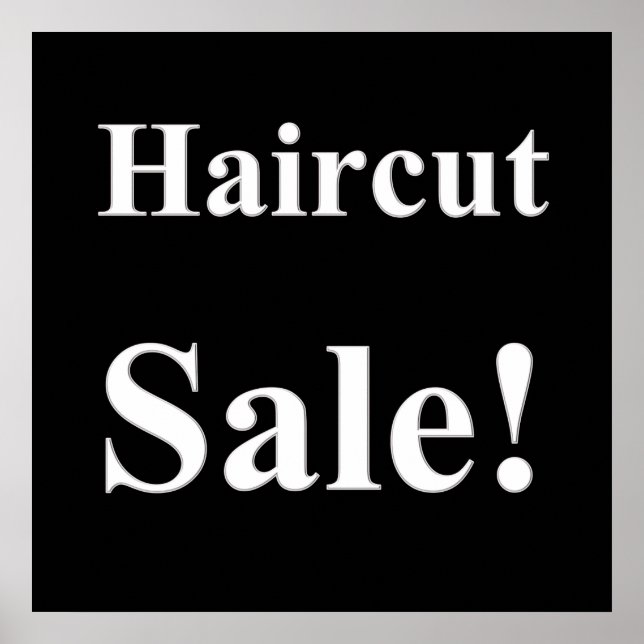 Póster Haircut Sale Poster Matte (Frente)