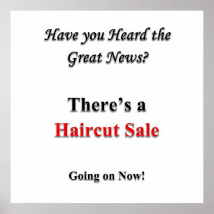 Póster Haircut Sale Poster Matte