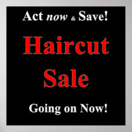 Póster Haircut Sale Poster Matte
