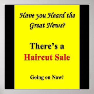 Póster Haircut Sale Poster Matte