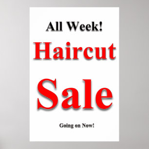 Póster Haircut Sale Salón de belleza Poster