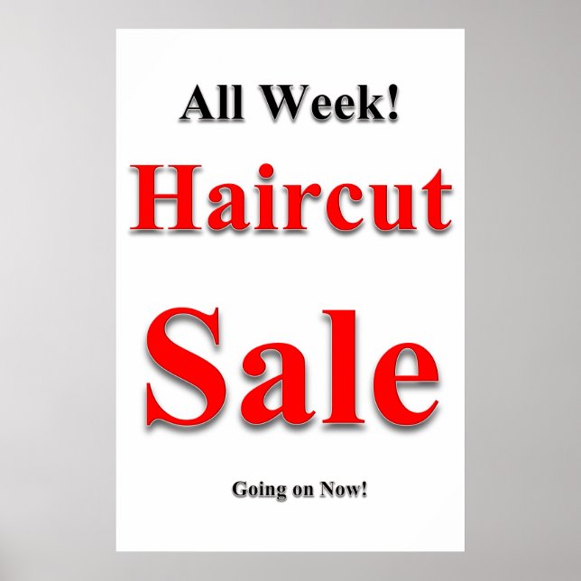 Póster Haircut Sale Salón de belleza Poster (Frente)