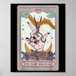 Póster Hairstylist Tarot Card Salon Hairdresser Gótico Ha