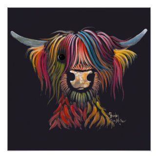 Póster Hairy Highland Cow ' OLIVER '
