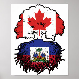Póster Haití: Árbol canadiense haitiano canadiense rompe
