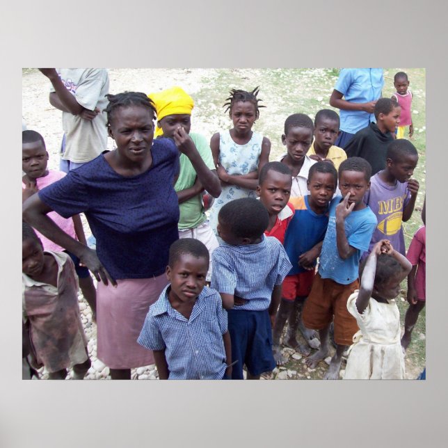 Póster Haití enfrenta el hambre (Frente)