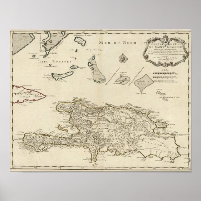 Póster Haití, India Occidental, República Dominicana (Frente)