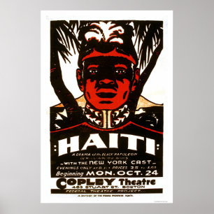 Póster Haití Napoleon negro WPA 1938