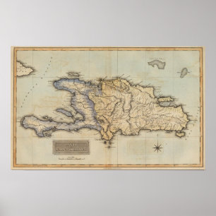 Póster Haití o Santo Domingo