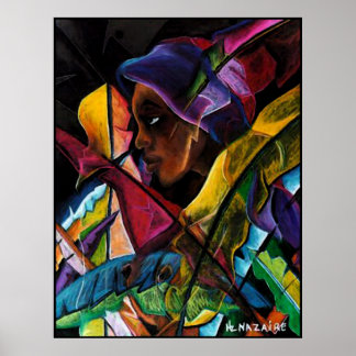 Póster Haitienne en Vitraux I - en verre liquide