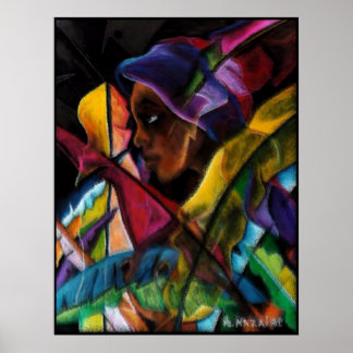 Póster Haitienne en Vitraux III - en verre d'eau