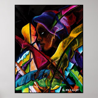 Póster Haitienne en Vitraux IV - entoleaje de pastel