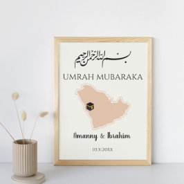 Póster Hajj personalizado instantáneo o Umrah Mubarak Isl
