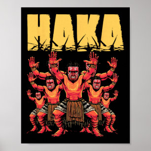Póster Haka Dance Maori Funny New Zealand Culture