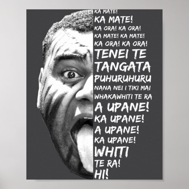 Póster Haka New Zealand Maori New Zealand Fans Rugby _1  (Frente)