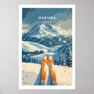 Póster Hakuba Travel Poster - Japan 1