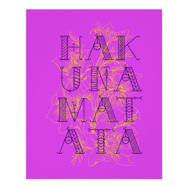Póster Hakuna Matata (Anverso)