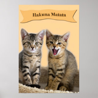 Póster Hakuna Matata kitten poster