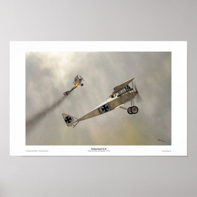 Póster Halberstadt D.III (Frente)