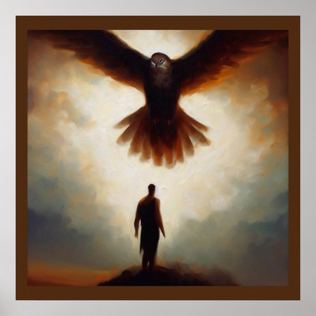 Póster Halcón animal espiritual 2 (Frente)