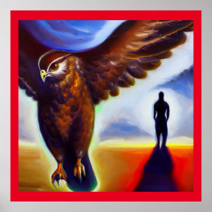 Póster Halcón Animal Espiritual 3
