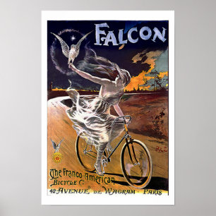 Póster Halcón Bicycle-c1890