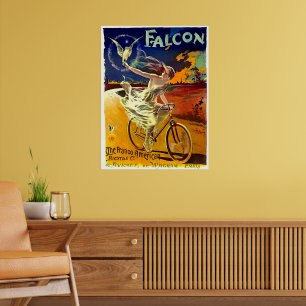Póster Halcón La Compañía de Bicicletas Franco Americana