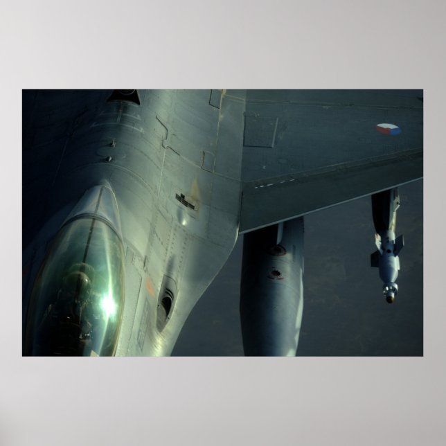 Póster Halcón que lucha holandés F-16 (Frente)