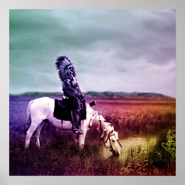 Póster Halcón rojo en un oasis en las tierras Badlands (Frente)