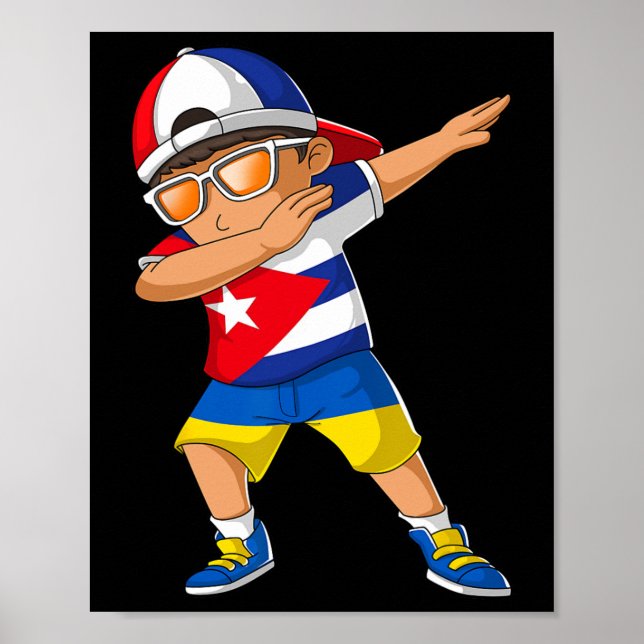 Póster Half Cubyn Half Ukrainian Boy Kid Cuby Ukraine Fla (Frente)