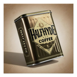 Póster Halfhyde Coffee Co Retro Tin