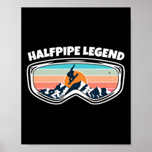 Póster Halfpipe Snowboard Goggggggg as halfpipe Snowboar