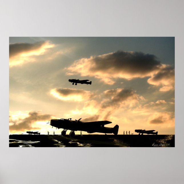 Póster Halifax Bombers Dusk Dispersal (Frente)