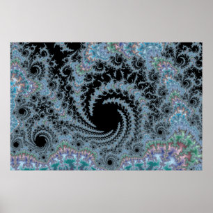 Póster Hall of Swirls - Poster Fractal