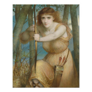 Póster Hallé Cacería de arqueras en el bosque CC1175
