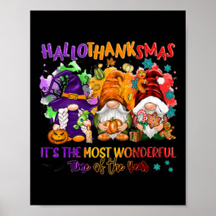 Póster Hallothanksmas es el momento más maravilloso de