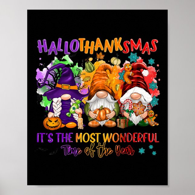 Póster Hallothanksmas es el momento más maravilloso de (Frente)