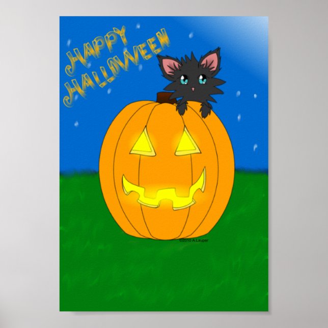Póster Hallow Kitty Happy Halloween Poster (Frente)