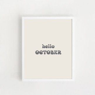 Póster "Hallow October".Póster de tipografía de Hallowee