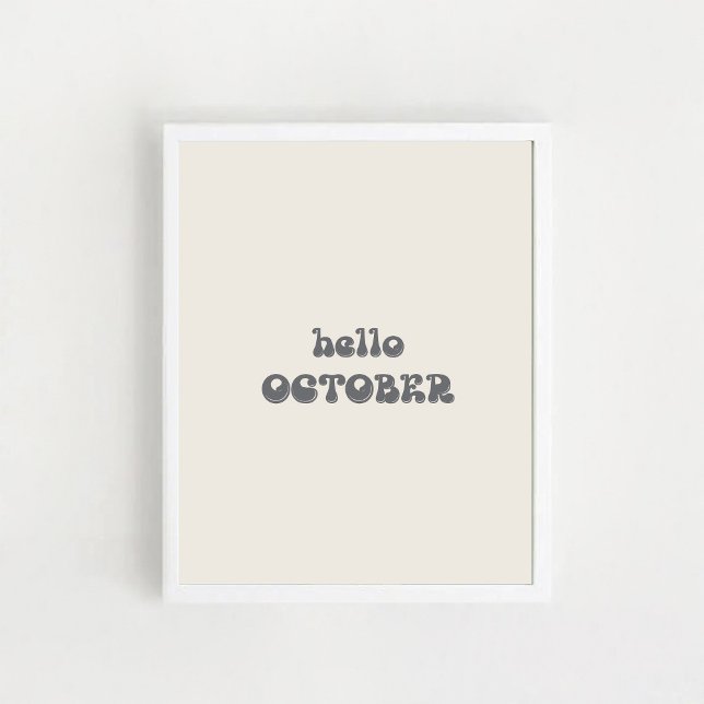 Póster  "Hallow October".Póster de tipografía de Hallowee (Subido por el creador)