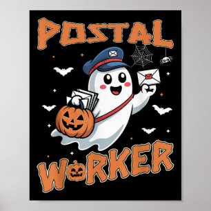 Póster Hallowee del fantasma del personal de la oficina d