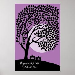 Póster Halloween - 250 Libro de Invitados Alternativo con