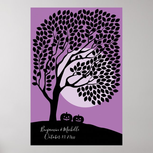 Póster Halloween - 250 Libro de Invitados Alternativo con (Frente)