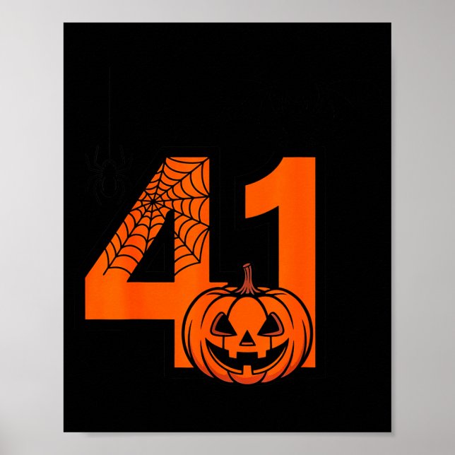 Póster Halloween 41 Cuarenta y Uno Cuatro Meme Jerga Cump (Frente)